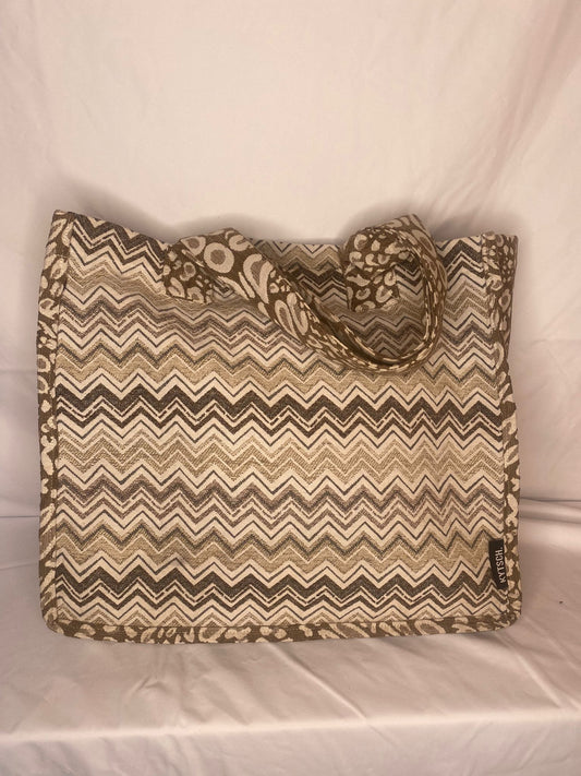 Kytsch tas ecru zigzag