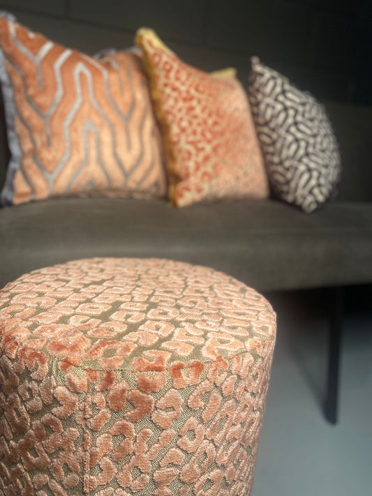 Poef panther old pink