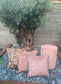 Kussen Panter velvet oud roze