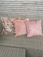 Kussen Panter velvet oud roze